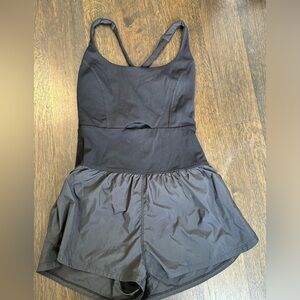 Free People Movement Righteous Runsie One Piece Romper, xs black
